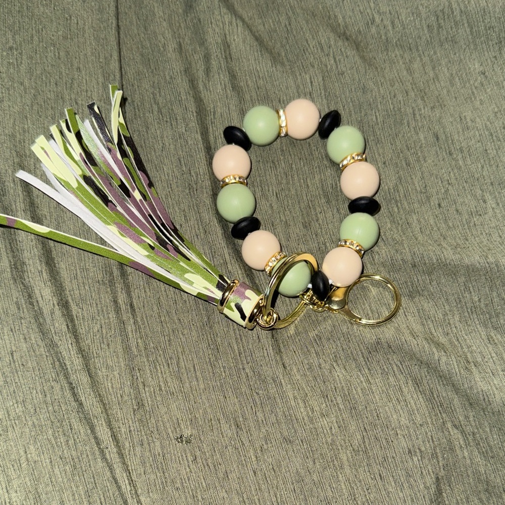 Elegant Beaded Keychain with Tassel